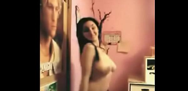  Busty Girl Strips Fully Nude - a Sexy video - VD (fixed aspect ratio)